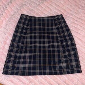 Aritzia Plaid Mini Skirt - Black and Cream